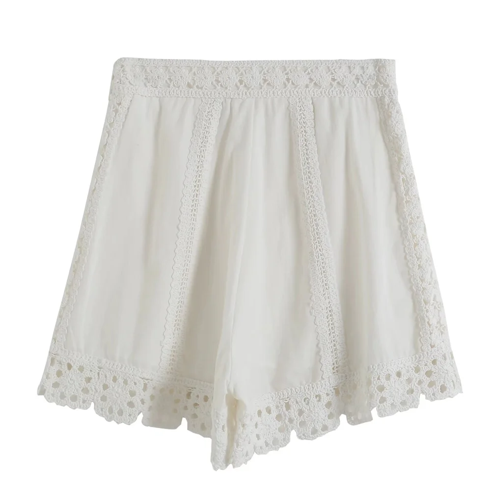 Летняя Новинка 2024 женский модный универсальный Повседневный кружевной