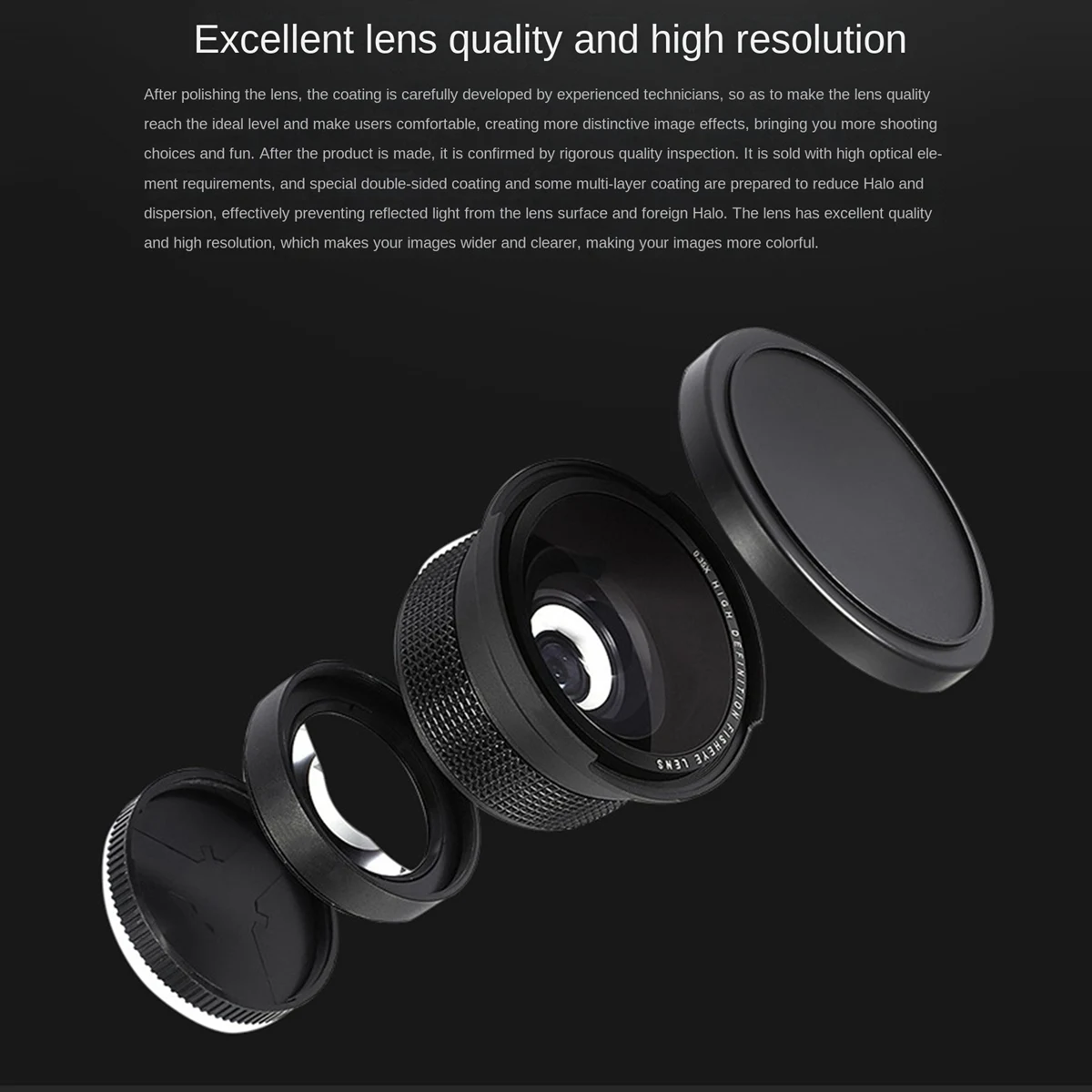 

58MM Super Wide-Angle Fisheye Lens 67MM Front End Diameter 0.35 Times SLR Lens for Canon Nikon Sony Digital Camera