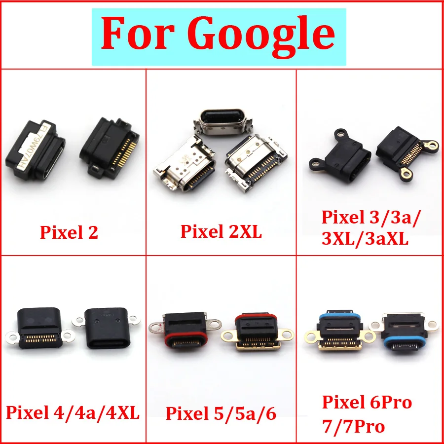 

5pcs USB Dock Connector Charging Jack Charger Port Type C Socket Contact Plug For Google Pixel 2 3 3a 4 XL 5 5A 6Pro 7Pro