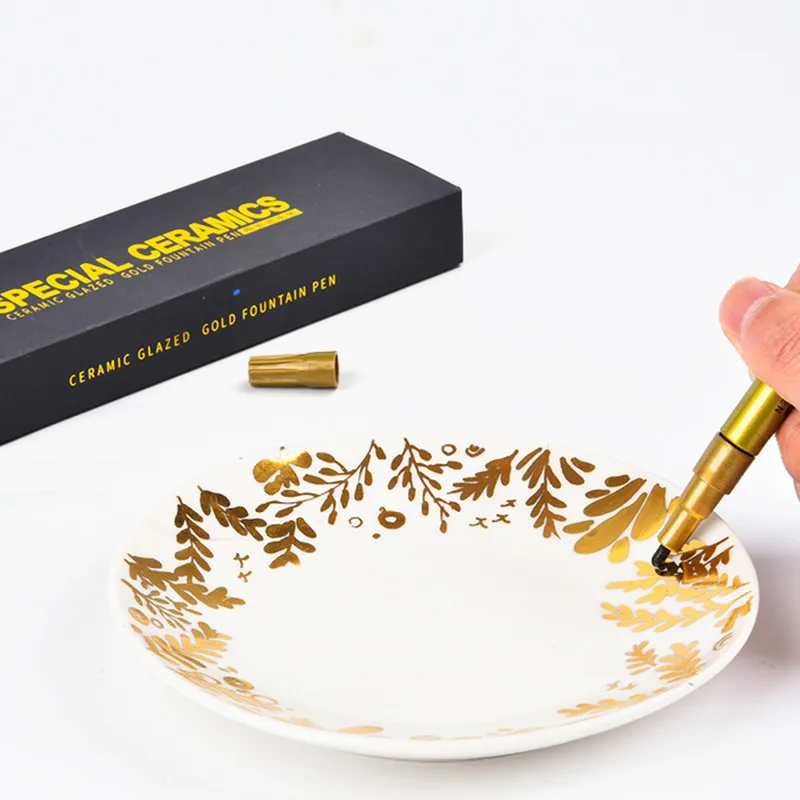 

Pottery Ceramic Gold Water Pen Pottery Glazed Paint Pen Pottery Painting Pen Pottery DIY Hand-painted Tool Hook Line Pen