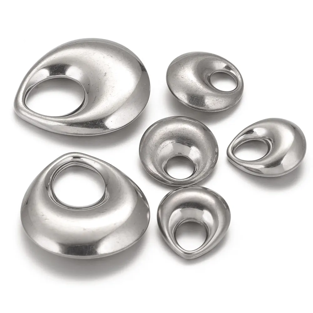 

2pcs/lot Stainless Steel Water Drop Earrings Necklace Connector Parts for DIY Handmade Jewelry Making Supplies Bulk Wholesale