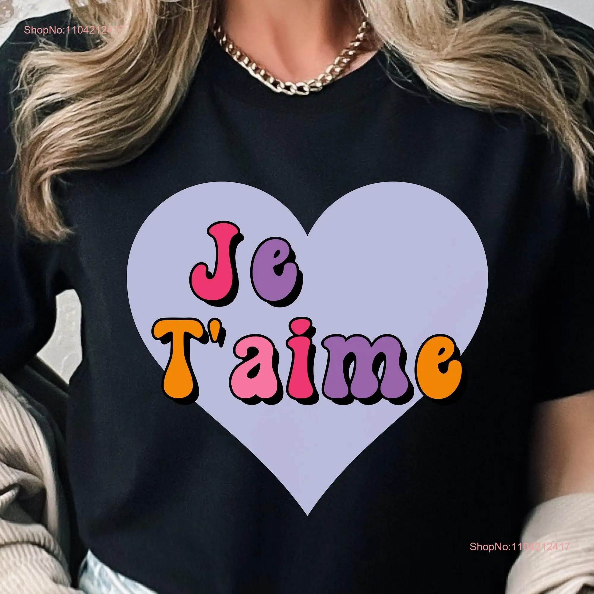 Французская рубашка Je Tɺime Love I you День святого Валентина Учитель Париж Франция