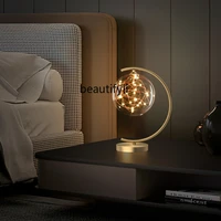 lbx copper nordic post modern bedroom bedside lamp fashion living room study hotel starry table lamp