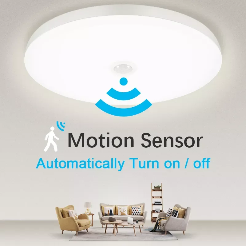 

NEW Modern Led Ceiling Lights For Living Room Decoration Motion Sensor Ceiling Lamps For Bedroom Kitchen Home Panel Lights Fixtu