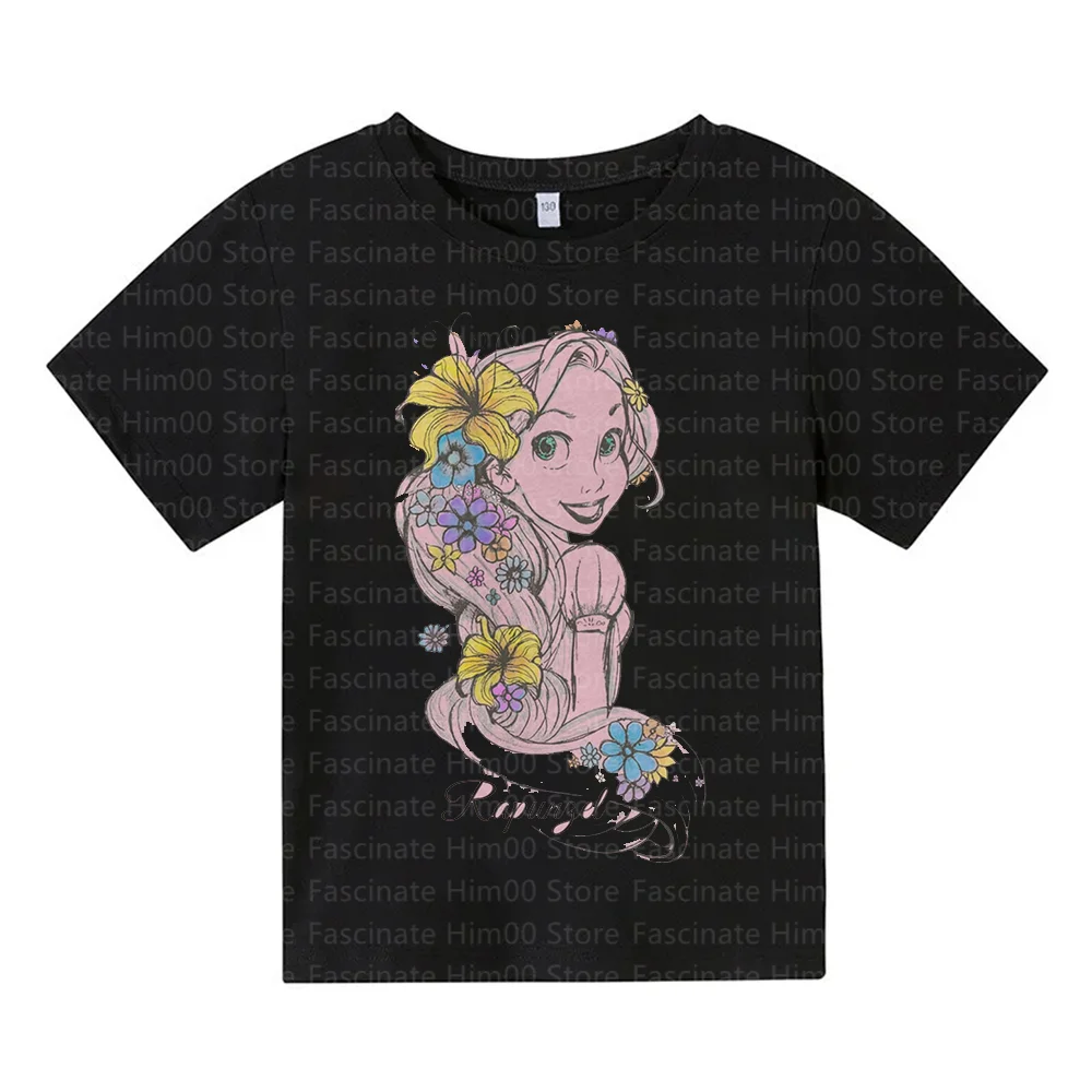 Повседневные хлопковые одинаковые комплекты для всей семьи в стиле Рапунцель