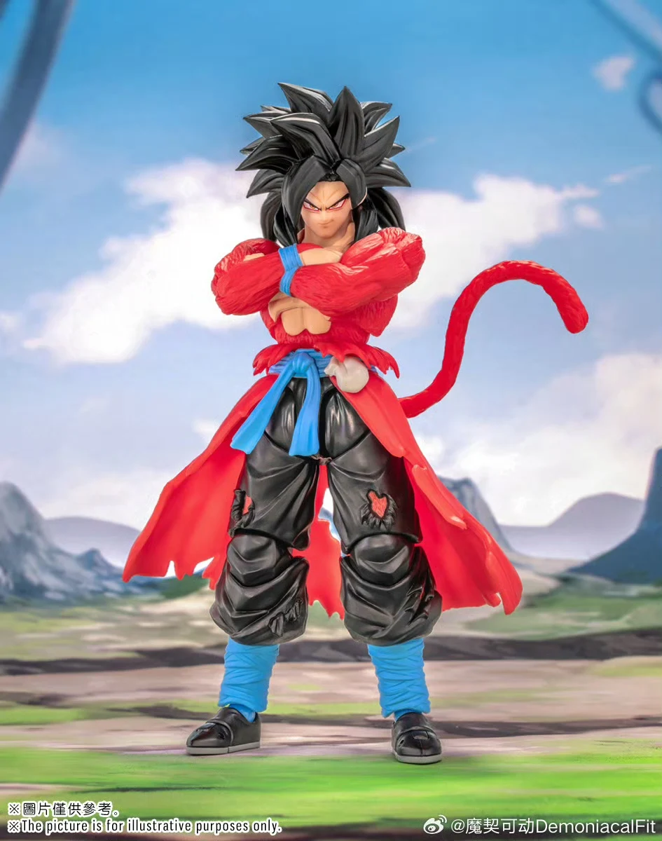 Фото Demoniacal Fit Dragon Ball Z SHF Super Saiyan 4 GT SSJ4 Untamed Power Time Ranger Son Goku Аниме Фигурка Модель Игрушки №3