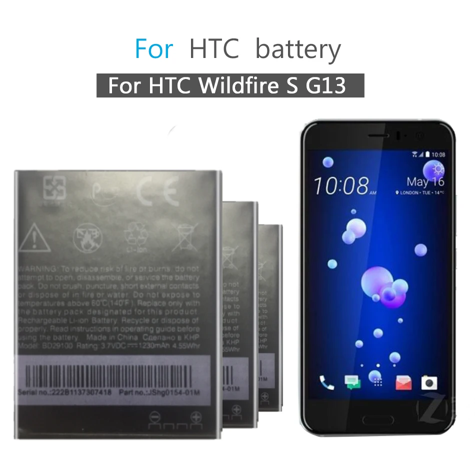 

BD29100 1230mAh Mobile Phone Battery For HTC Wildfire S G13 A510C A510e HD3 HD7 HD7S T9292 T9295 T9292 High Quality Battery