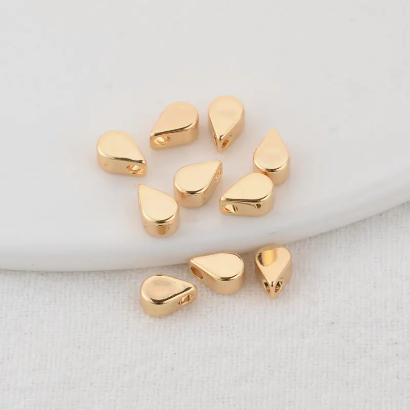 

Латунные бусины-разделители в форме капли, 4 Х6 мм, 14 к, 20 шт.