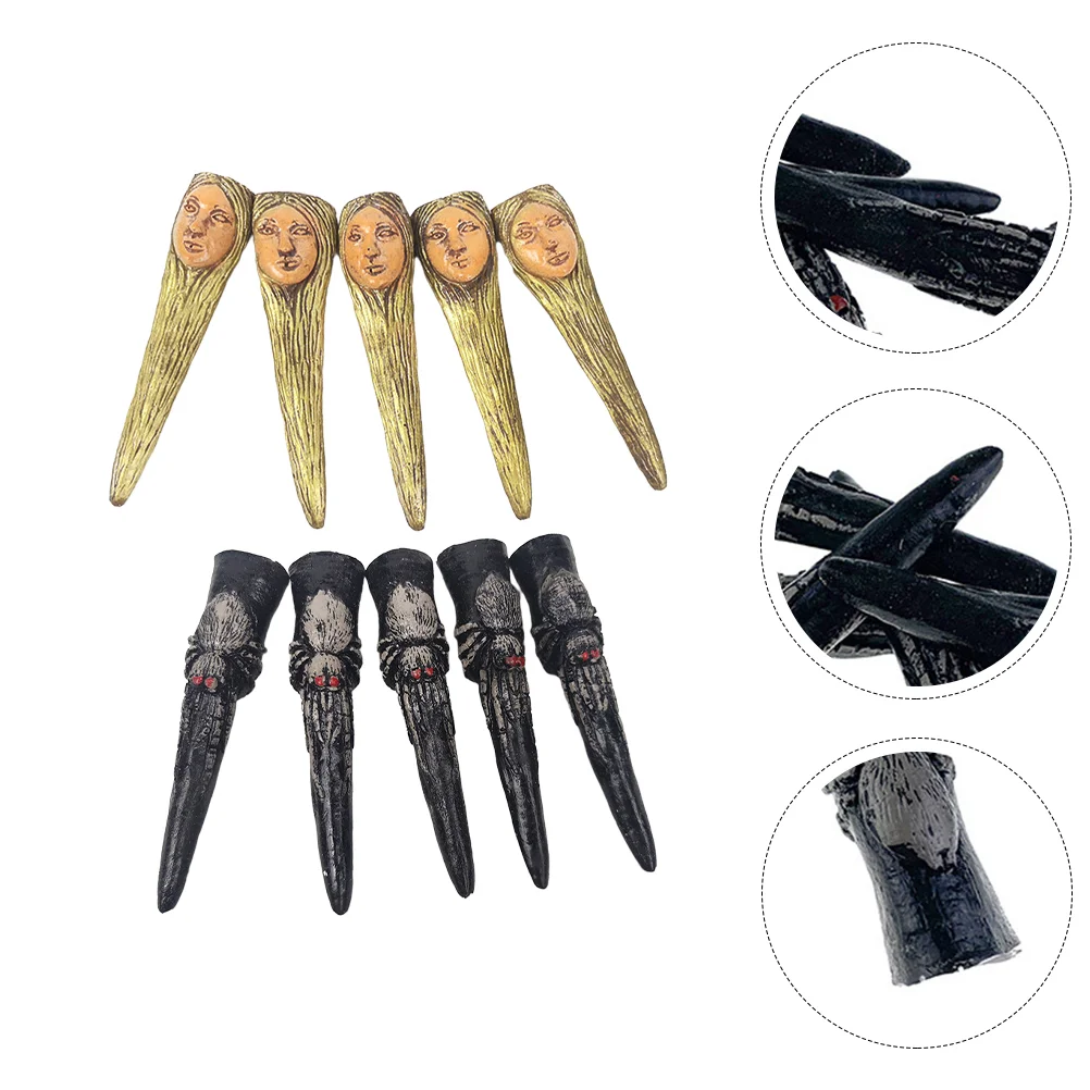 

Пальчиковая Хэллоуин ведьма искусственный ноготь когти зомби косплей реквизит маскарадные костюмы маскарада