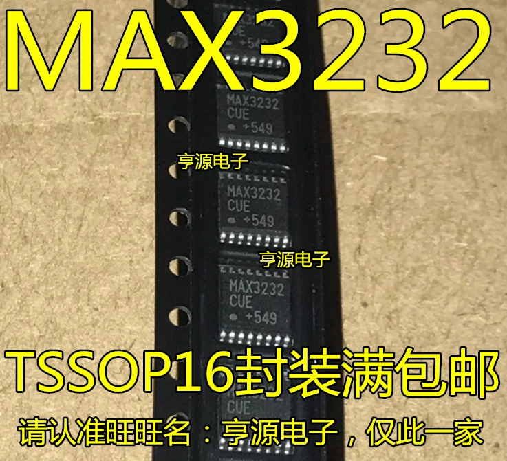 

10 шт. MAX3232 MAX3232EUE MAX3232CUE TSSOP16 RS-232