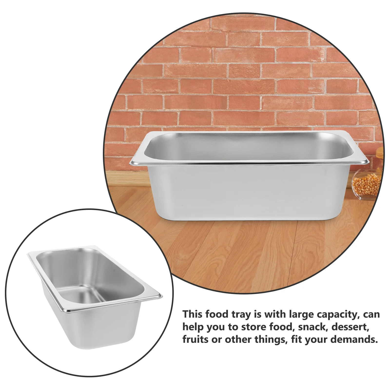 izolowana taca na umywalkę bufetową prostokątna stołówka patelnia ze stali nierdzewnej do dużego uchwytu żywność podgrzewacz żywności