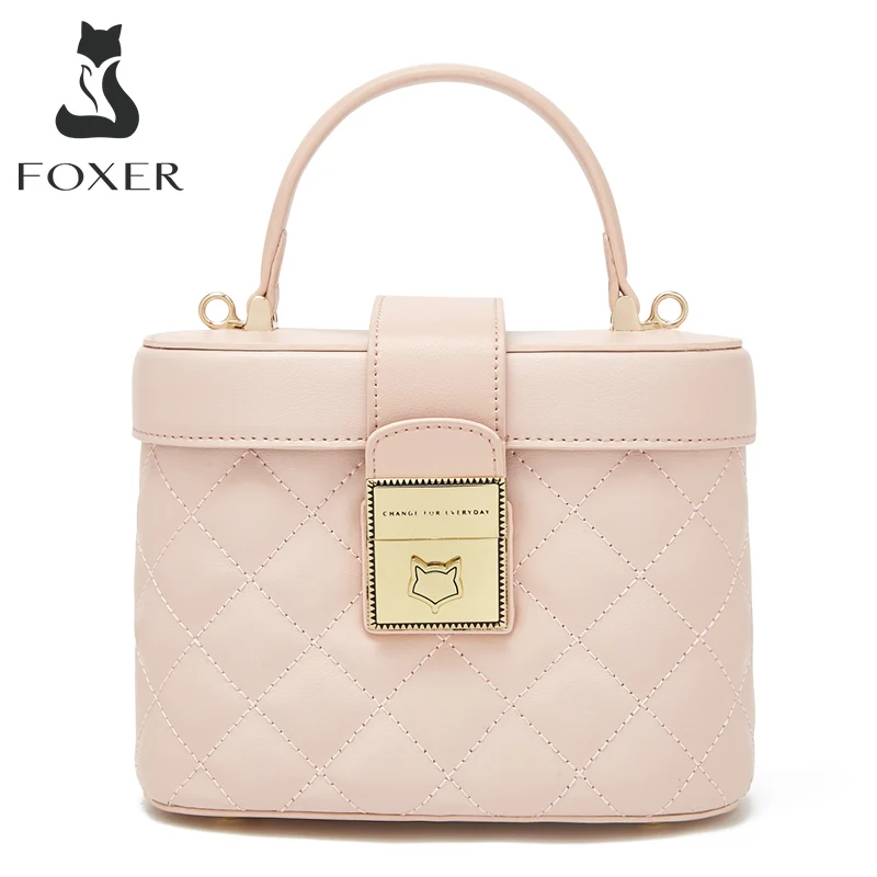 FOXER Brand Crossbody Shoulder Bags Ladies Mini Handbags for Women Messenger Bag Elegant Small Totes Split Leather Fashion Purse