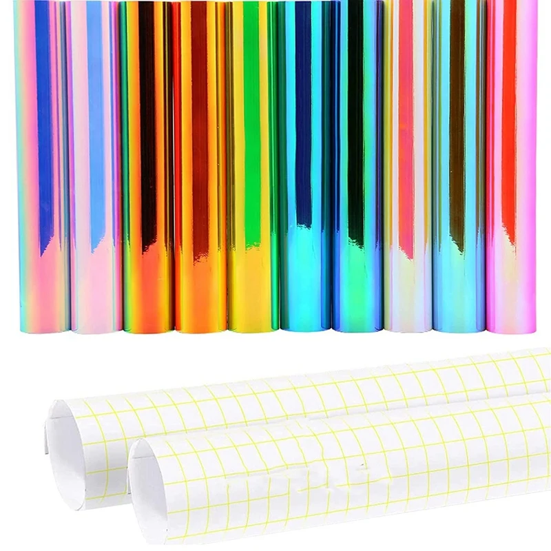 

Клейкий виниловый пакет 12 листов (10 различных цветов виниловых и 2 переводных) для рукоделия, знаков, скрапбукинга, надписи
