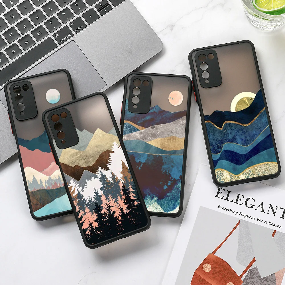 P30 Pro Case for Huawei P40 Lite Case Flower Cover Honor 50 70 9x 8X X8 20 Y6 Y9 Prime 2019 P Smart 2021 Nova 5T P20 Pro Funda