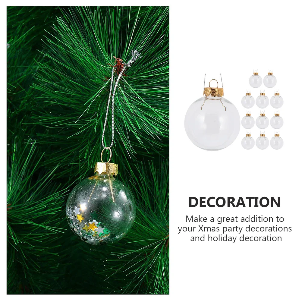 10/12 шт. рождественский прозрачный шар пластиковая заполняемая безделушка 8-10 см
