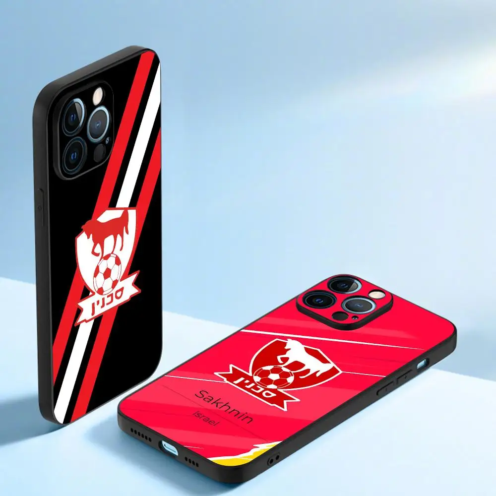 Фото Чехол для телефона Fashion Club Bnei Sakhnin для iPhone 17 16 16e 15 14 13 12 Plus Mini Pro Max, мягкий черный ударопрочный чехол. №1
