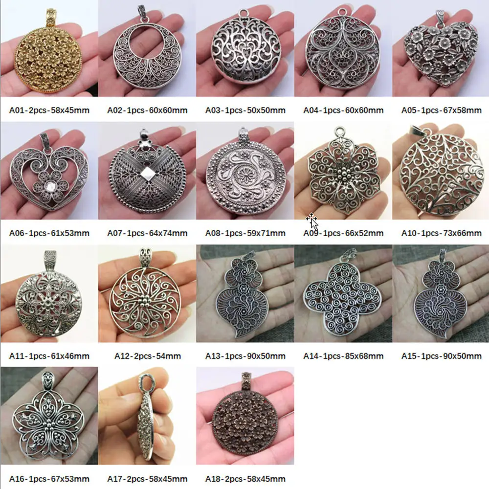 

Large Flower Pendant Charm Pendant Jewelry Findings Components Handmade