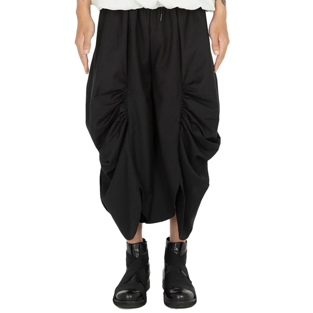 

Design Original Y2k Loose Skirt Men Trend Dark Yamamoto Yohji Wide-leg New Casual Pants Pleated Genderless Culottes