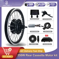 jn ebike kit 36v250w 48v250w rear cassette wheel hub motor s900 16 29inch700c dropout 142mm for electric bicycle conversion kit