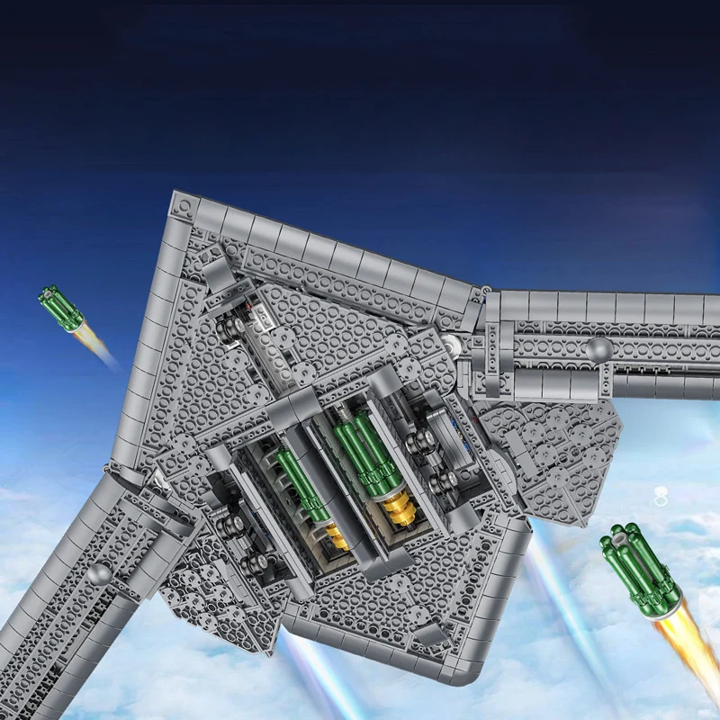 Американский современный военный автомобиль H20 Stealth Bomber Fighter строительный блок