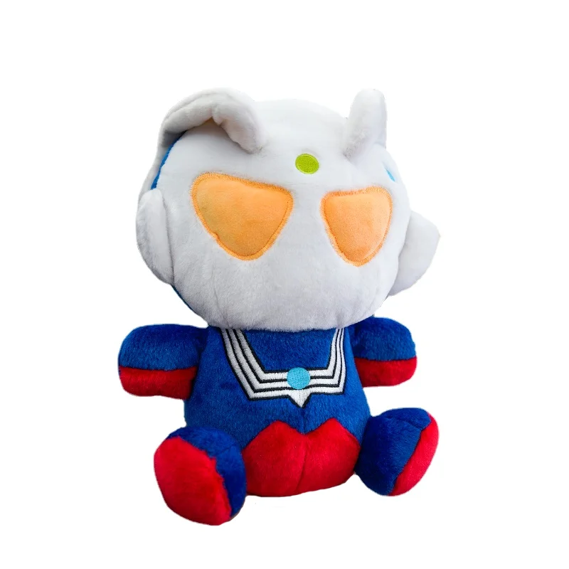 

Ultraman Cartoon Figure Plush Doll Ultraman Zero Ultraman Tiga Soft Stuffed Doll Bag Decoration Key Chain Pendant Gift