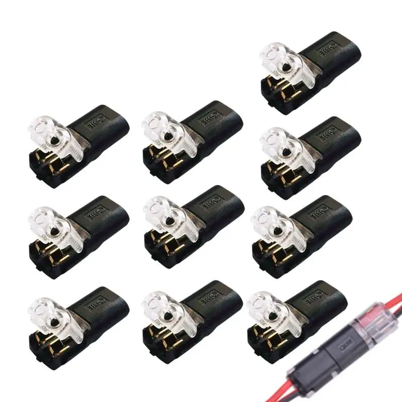 

Комплект соединителей для проводов, 10 шт., быстроразъемные Проводные соединители, автомобильная клемма без зачистки, зажимной блок, тип пресса