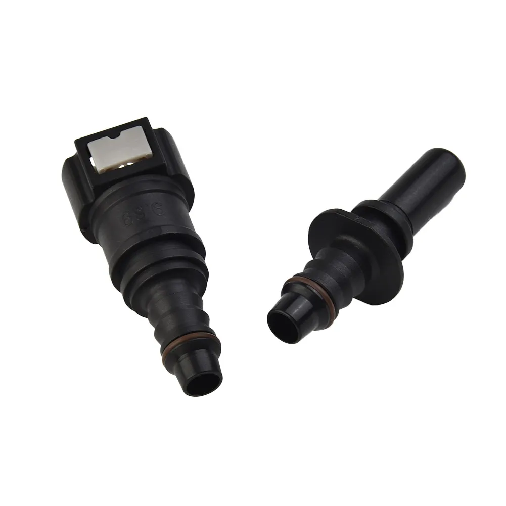 

1Set Straight 9.89mm ID8 Car Fuel Line Hose Pipe Coupler Quick Release Connector Kit Nylon Black Durable Motorcycle Parts