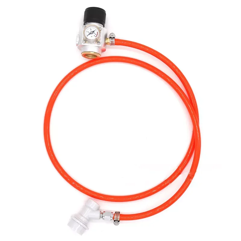 

Комплект зарядного устройства CO2 T21 * 4, 0-90psi, баллон для газированной воды, газовый регулятор, измеритель давления с газовой линией 5/16 дюйма и ...