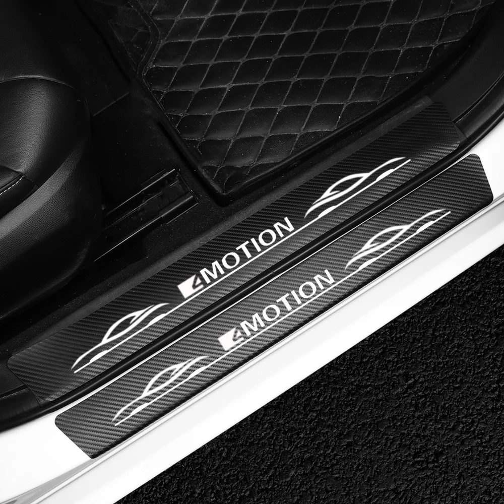 

4 шт., автомобильная наклейка на порог из углеродного волокна для VW Golf Passat Scirocco LAVIDA Jetta, автомобильные аксессуары