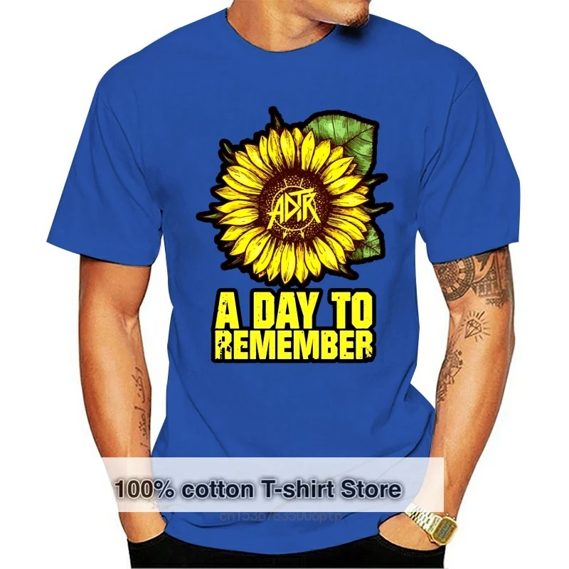 

ADTR A Day To Remember Sunflower T Shirt S-6XL Men Black Cotton Made in USA