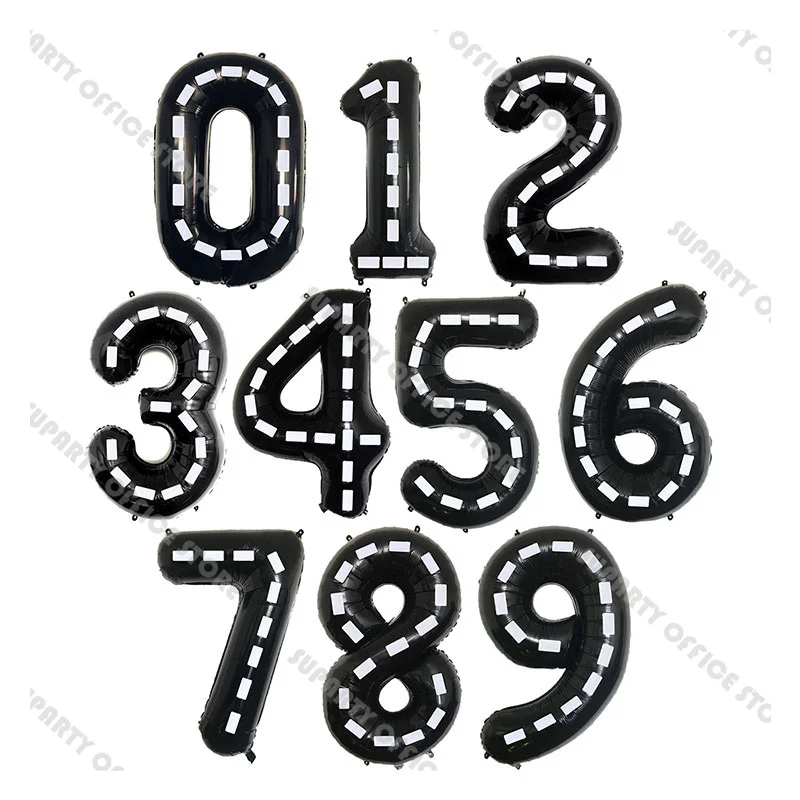 

Racing Car Balloons Race Track Number Balloon Theme 32inch 40inch Aluminum Banner Birthday Party Kids Boy Toy Topper Decoration