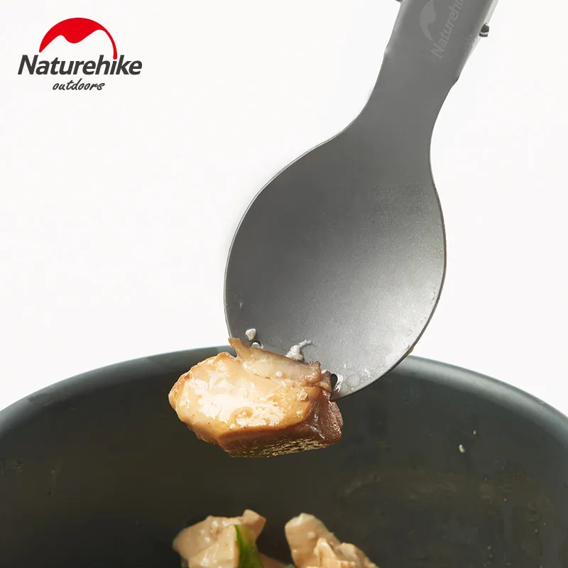 

Naturehike Camping hiking Mini Portable Titanium Cutlery Spoon Fork Spork set Backpacking Tableware Flatware Set