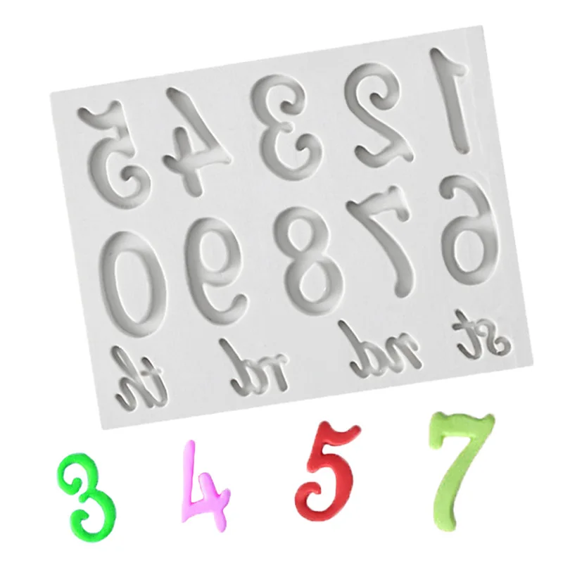 

Letters Numbers Form Silicone Pastry Mold DIY Alphabet Fondant Chocolate Cakes Decorating Baking Tools Soap Plaster Resin Mould