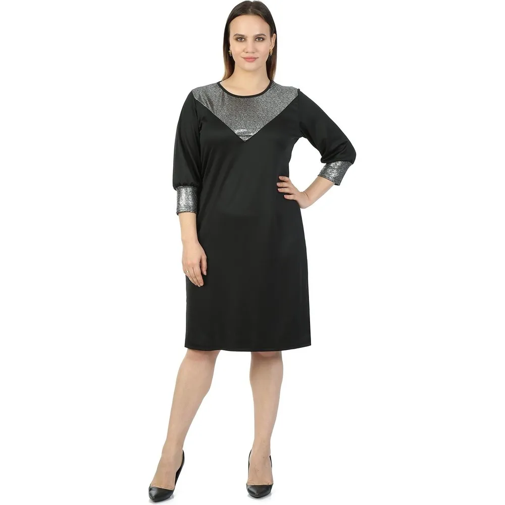 

Dorlie Cuff Sleeves Large Size Dress 29E-1412