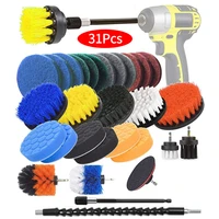 electric drill brush set scrub pads sponge power scrubber brush cleaning kit with scrub pads drill bit extender