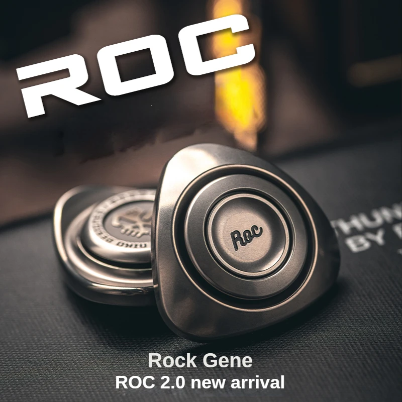 ROC Fingertip Finger Gyro EDC Decompression Artifact Mute Adult Metal Fingertip Toy Black Technology