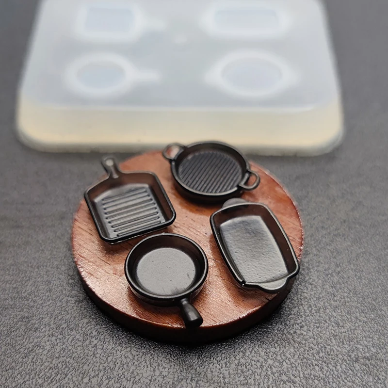 

Мини-посуда для кукольного домика, поднос для выпечки, мини-Сковорода, модель, липкая глина, ручная работа, миниатюри, «сделай сам», кухонная утварь, аксессуары