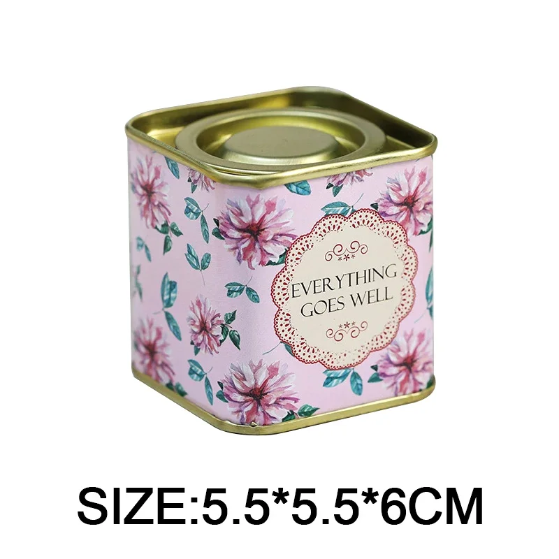 Винтажная Железная Коробка Для Хранения Чайных Листьев Герметичный Квадратный