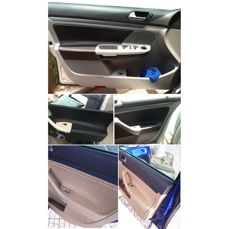 

Крышка Дверной Панели LHD для-VW Golf 5 MK5 Jetta 2006-2011, крышка панели подлокотника двери автомобиля, наклейка, отделка бежевого цвета