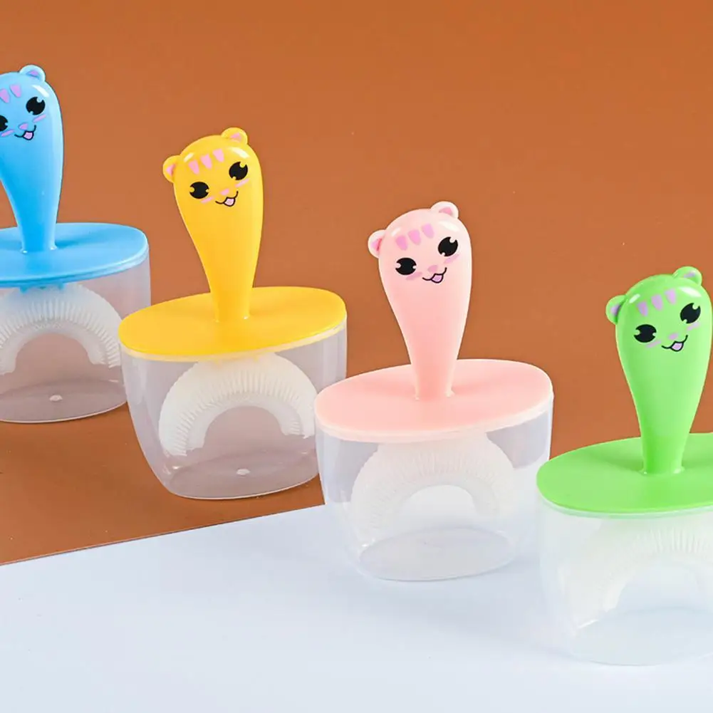 

Flexible Various Colors Long Handle U- Shaped Kids Manual Toothbrush for Home