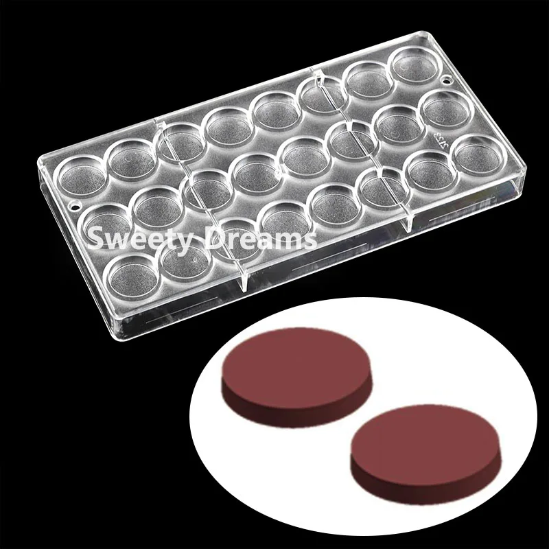 

Round Coin Shape Belgium Polycarbonate Chocolate Mold Baking Sweets Candy Mould Bakeware Confectionery Tool