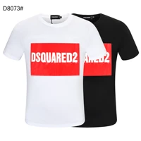 dsquared2 red print neutral couple cotton simple casual dsq2 short sleeve d2 round neck t shirt boyfriend gift t shirt d8073