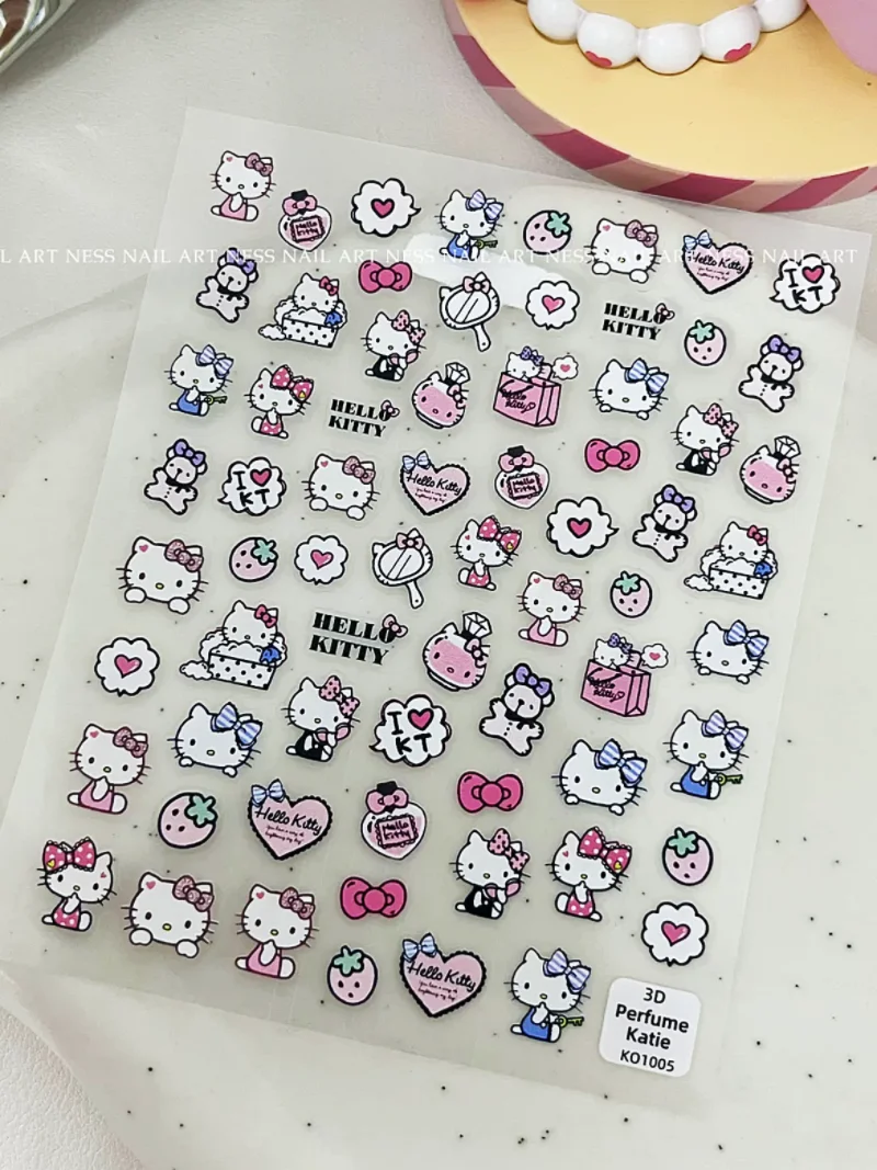 Наклейка для ногтей с рисунком HelloKitty Sanrio пиксельная мелодия мозаика Куроми аниме