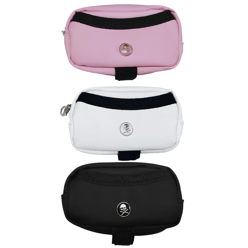 

Portable Waist Storage Bag PU Leather Golf Ball Pouch Bag for Golf Sports 55KD