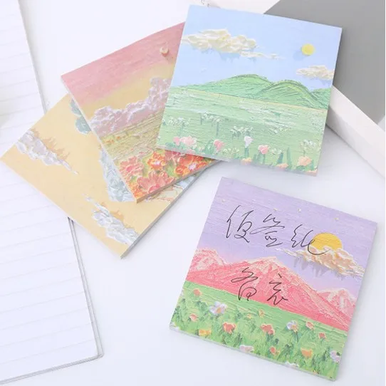 

1 шт., 50 листов/упак., 8*8 см, звезды, луна, лес, тема, милый блокнот, наклейки, наклейка, липкие заметки, скрапбукинг, сделай сам, Kawaii, блокнот, дневник