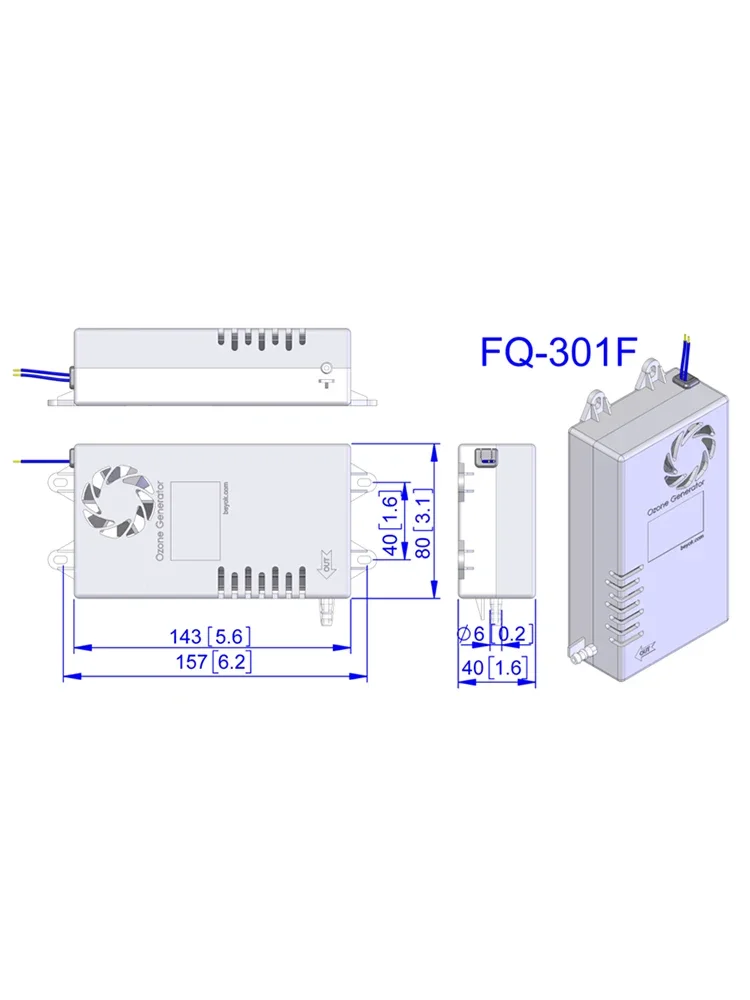 FQ-301F Интегрированный генератор озона 500 мг/ч Бытовая техника с поддержкой модуля