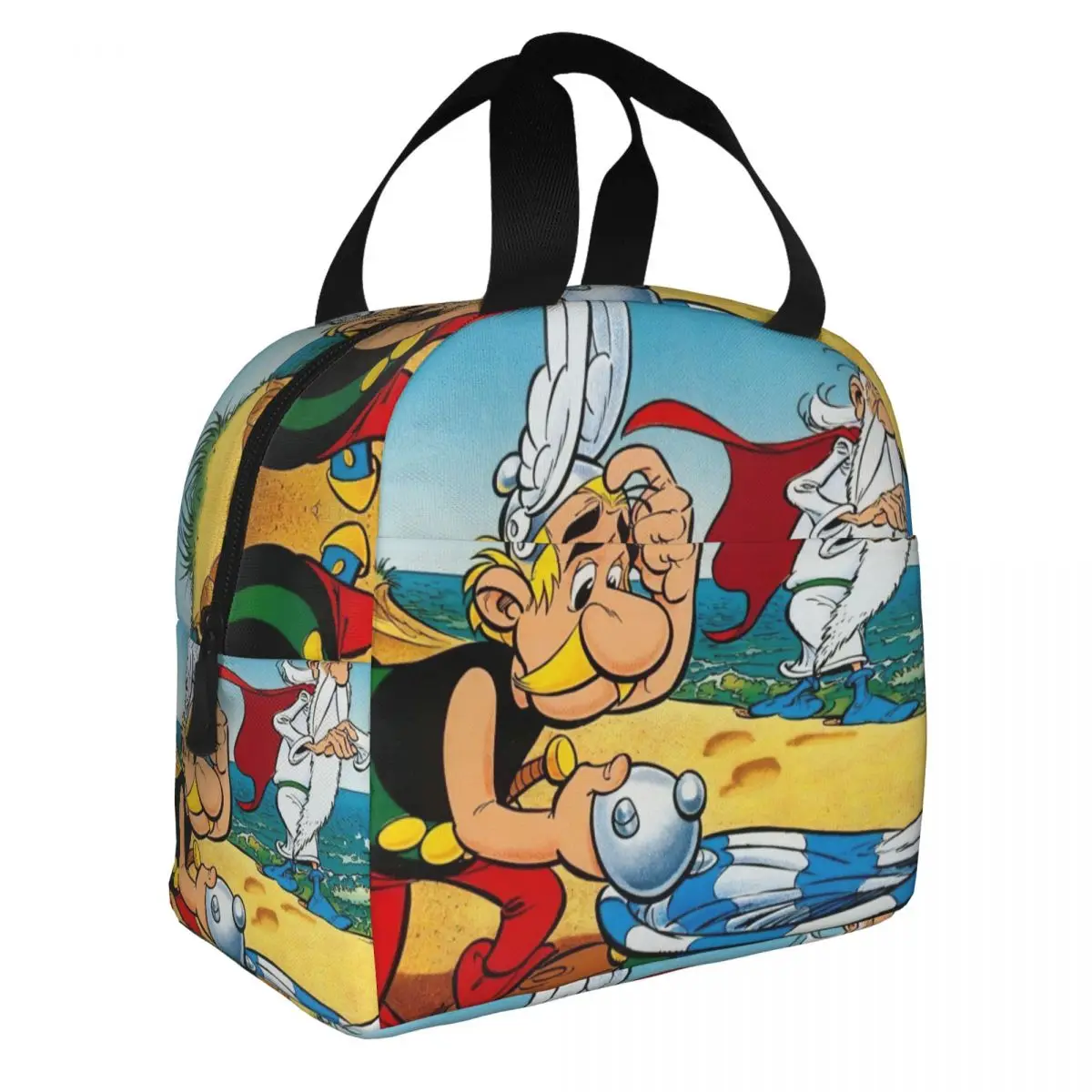 Asterix Obelix Lunch Bento Bags Portable Aluminum Foil thickened Thermal Cloth Lunch Bag for Women Men Boy
