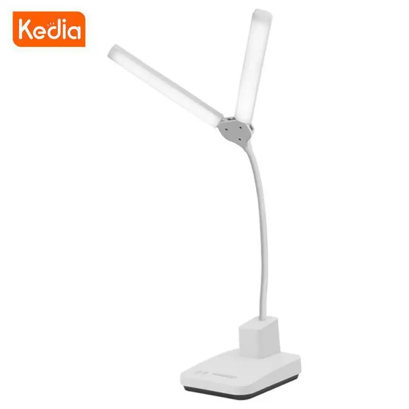 

Double-headed Table Lamp Bright LED Lamp Desk Lamp USB Chargeable 4W LED Lamp Desk For Work And Study Eye Protection Lighting