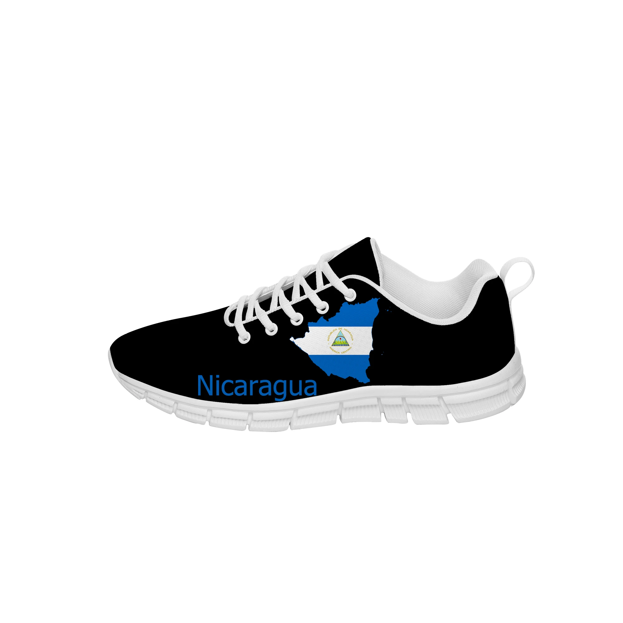 

Nicaragua Sneakers Mens Womens Teenager Casual Shoes Canvas Running Shoes 3D Print Cloth Breathable Lightweight shoe Whie