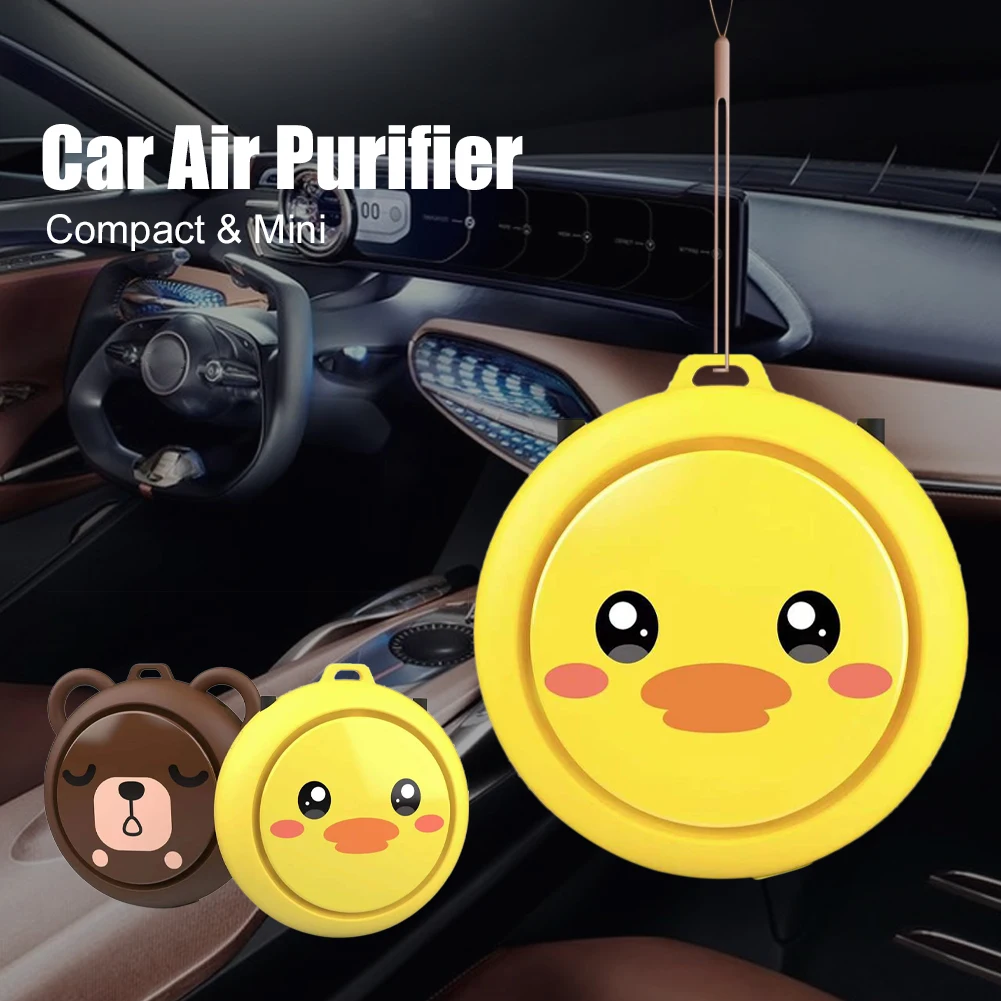 

250mAh Car Air Purifier USB Rechargeable Oxygen Cleaner Negative Ion Air Purifier Smoke Remover Interior Air Fresh Car Supplies